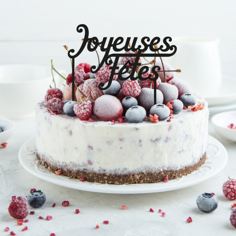 Cake Topper Pour Gateau De Noel En Plexiglas Joyeuses Fetes N 1 Milieo